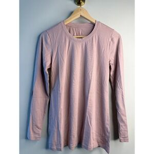 LOGO Lavish by Lori Goldstein 100% Cotton Mixed Media Top‎ Sea Glass: M  {#500-L